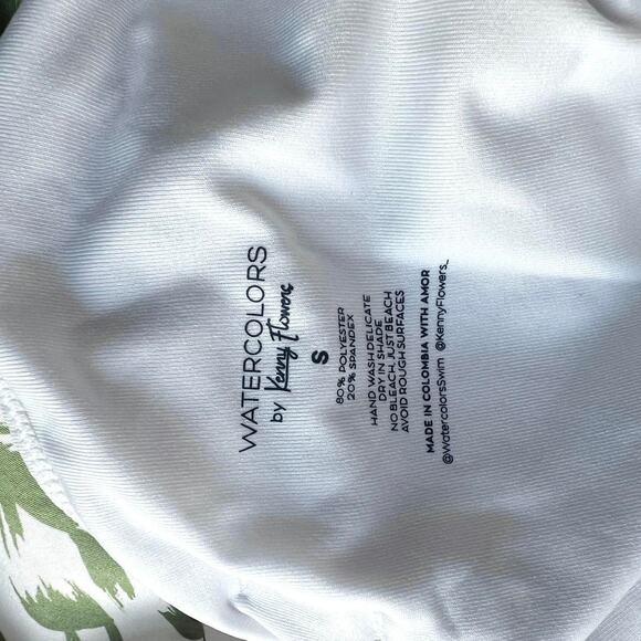 Watercolors by Kenny Flowers One Piece Swimsuit Palm Print Strappy NWT MSRP $158 - Picture 5 of 6